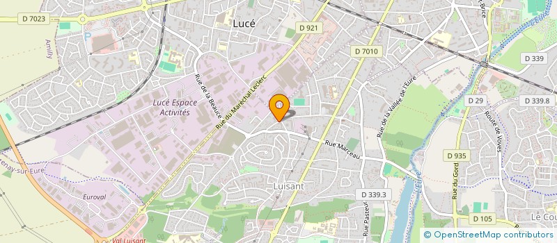 localisation de l'entreprise ORGANITE à LUISANT