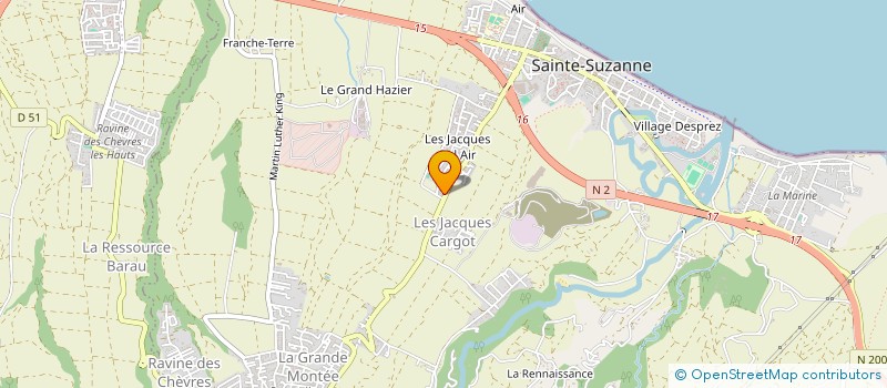 localisation de l'entreprise ORGANIZO EVENTS à SAINTE-SUZANNE