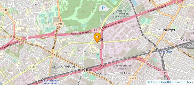 localisation de l'entreprise ORGANOTECHNIE à LA COURNEUVE