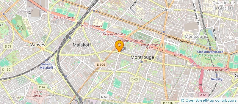 localisation de l'entreprise ORGASHIFT  MONTROUGE
