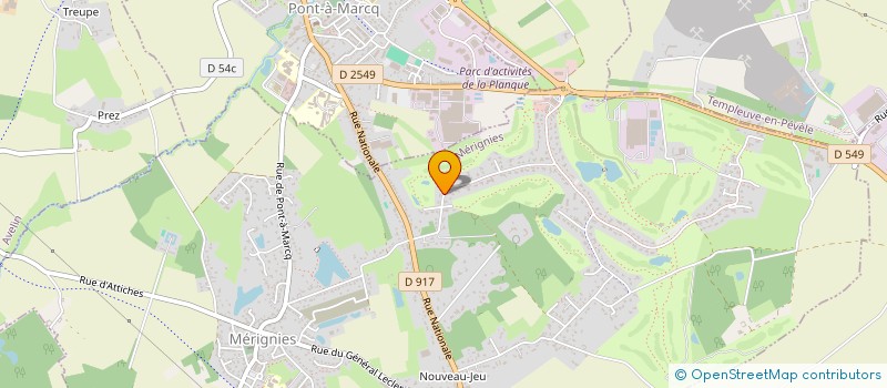 localisation de l'entreprise ORGATRADE à MARCQ-EN-BARŒUL