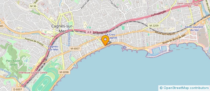 localisation de l'entreprise ORGAVIA VOYAGES SARL à CAGNES-SUR-MER
