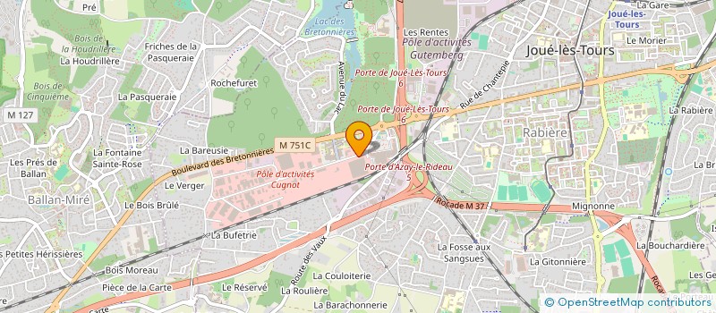 localisation de l'entreprise ORGE ET HOUBLON JOUE LES TOURS  JOUE-LES-TOURS