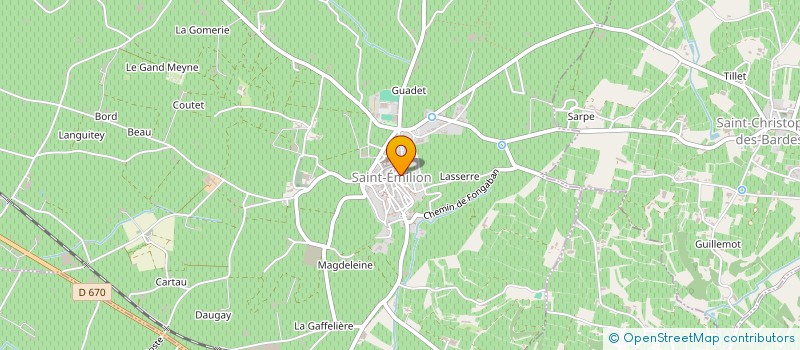 localisation de l'entreprise ORGE & TERROIR  SAINT-EMILION