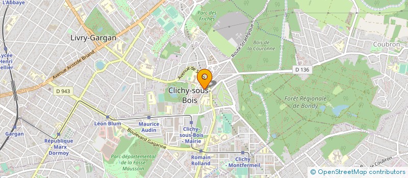 localisation de l'entreprise ORGEADE à CLICHY-SOUS-BOIS