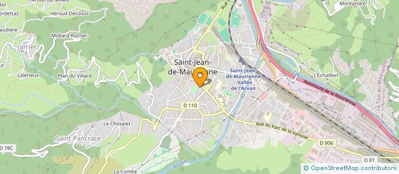 localisation de l'entreprise ORGEAS  SAINT-JEAN-DE-MAURIENNE