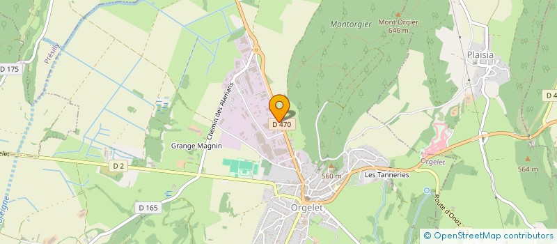 localisation de l'entreprise ORGEDIS à ORGELET