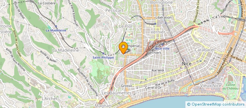 localisation de l'entreprise ORGEM'S à NICE