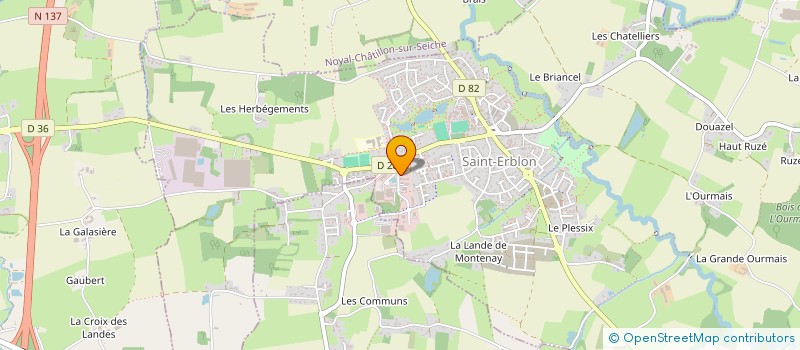 localisation de l'entreprise ORGERBLON  SAINT-ERBLON