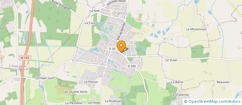 localisation de l'entreprise ORGERBLON VOLLEY BALL  ORGERES