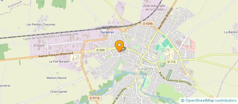 localisation de l'entreprise ORGEVAL  SURGERES