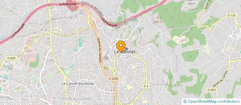 localisation de l'entreprise ORGO à LE CANNET