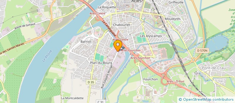 localisation de l'entreprise ORGON à ARLES