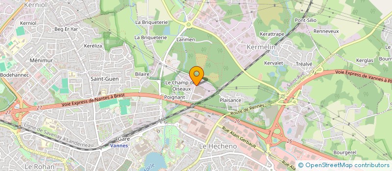 localisation de l'entreprise ORGREEN BRETAGNE SUD MORBIHAN  SAINT-AVE