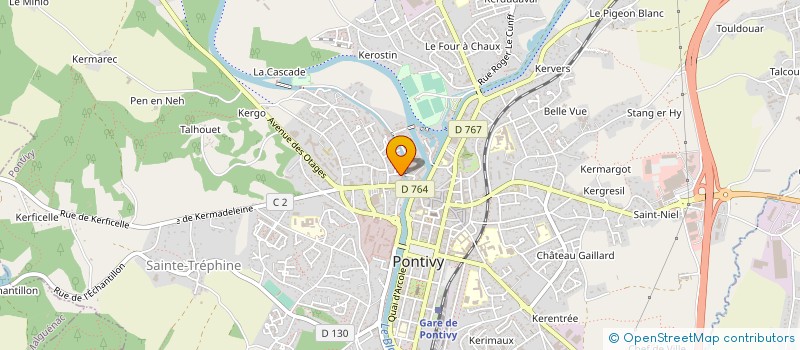 localisation de l'entreprise ORGUE ET ACCORDEON CLUB PONTIVYEN à PONTIVY