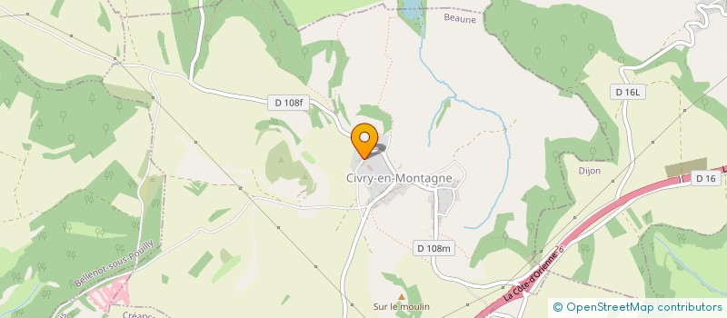 localisation de l'entreprise ORGUES JOUANIN  CIVRY-EN-MONTAGNE