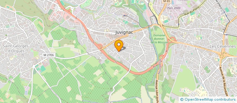 localisation de l'entreprise ORIA  JUVIGNAC