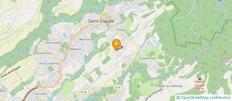 localisation de l'entreprise ORIA CONSEIL à SAINT-CLAUDE