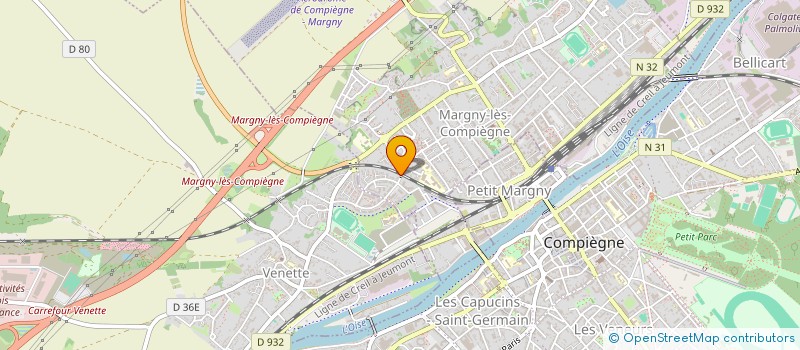 localisation de l'entreprise ORIA DISTRI à MARGNY-LES-COMPIEGNE