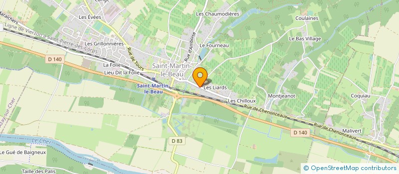 localisation de l'entreprise ORIAD CENTRE OUEST à SAINT-MARTIN-LE-BEAU