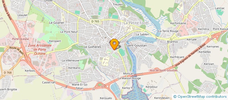 localisation de l'entreprise ORIADENN à AURAY