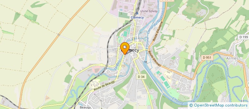 localisation de l'entreprise ORIANA à CLAMECY