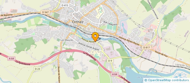 localisation de l'entreprise ORIANCE à ORTHEZ
