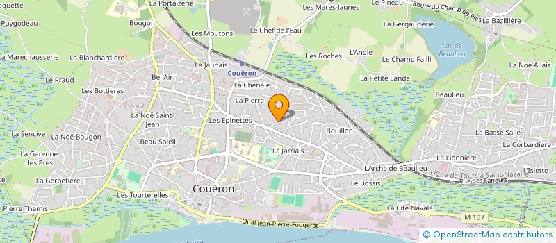 localisation de l'entreprise ORIANE à COUERON