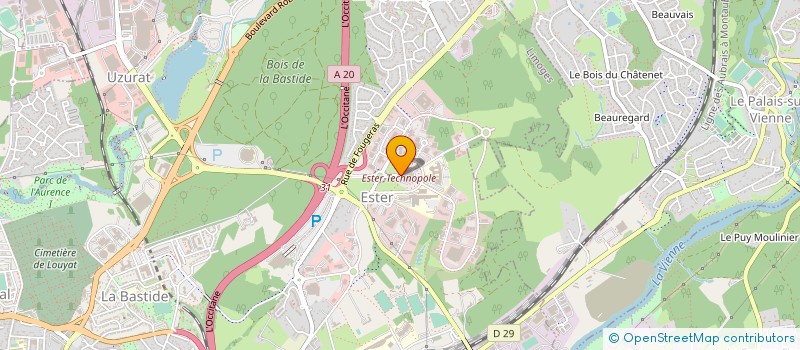 localisation de l'entreprise ORIDEV à LIMOGES