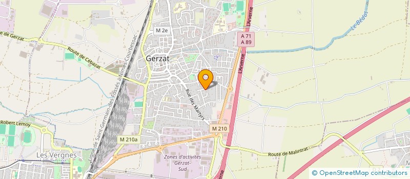 localisation de l'entreprise ORIDOME  GERZAT