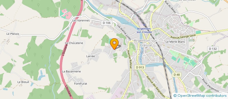 localisation de l'entreprise ORIEL SASU à ARGENTON-SUR-CREUSE
