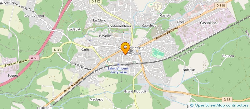 localisation de l'entreprise ORIENT'COIFF à SAINT-VINCENT-DE-TYROSSE