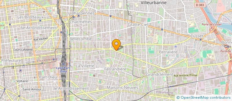 localisation de l'entreprise ORIENT DISTRIBUTION à VILLEURBANNE