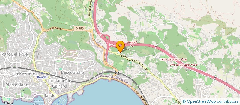 localisation de l'entreprise ORIENTALYS à SANARY-SUR-MER