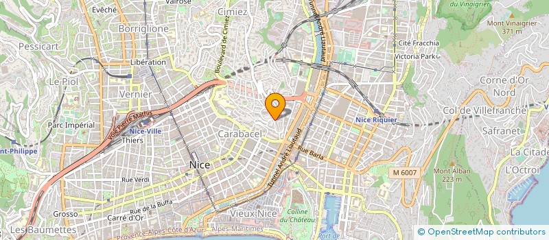 localisation de l'entreprise ORIENTALYS NEGOCE & DISTRIBUTION à NICE