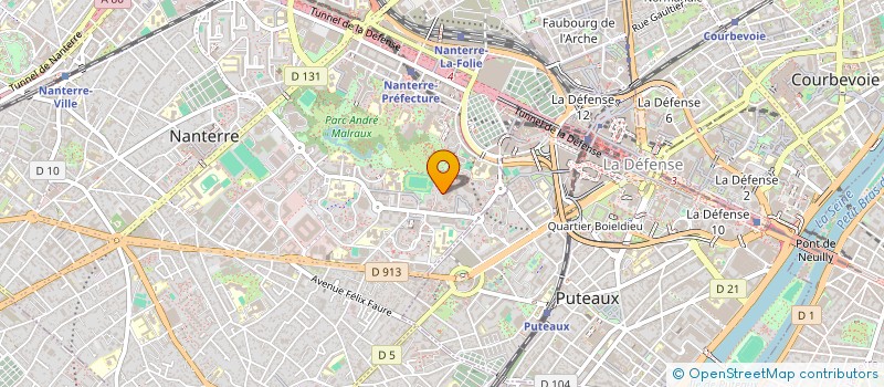 localisation de l'entreprise ORIENTATION à NANTERRE
