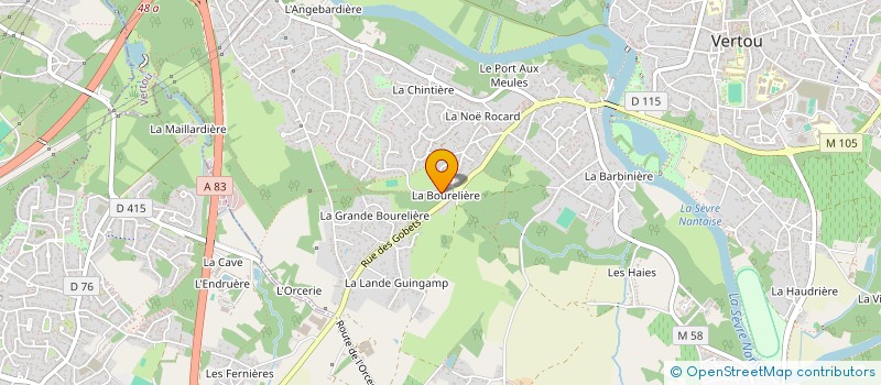 localisation de l'entreprise ORIENTEC à VERTOU