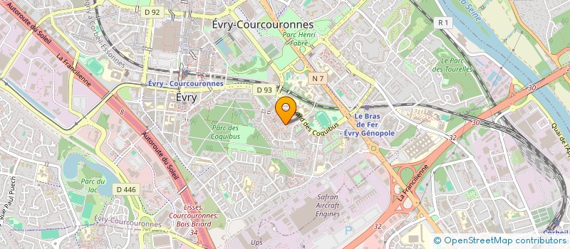localisation de l'entreprise ORIENTSO à EVRY-COURCOURONNES