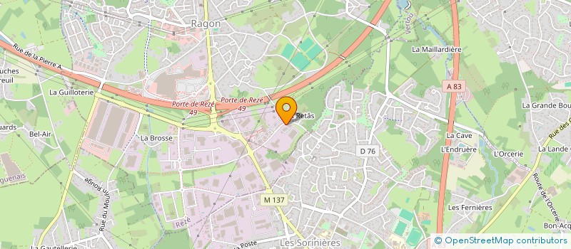 localisation de l'entreprise ORIGA METAL  REZE