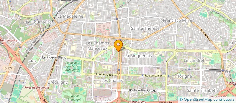 localisation de l'entreprise ORIGAMI PAYSAGE ET URBANISME  RENNES