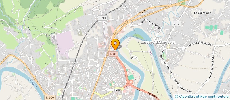 localisation de l'entreprise ORIGAN à ALBI