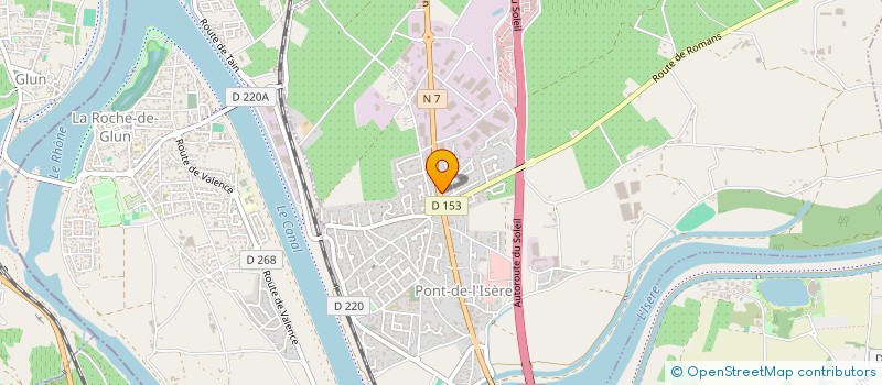 localisation de l'entreprise ORIGAN COMMUNICATION à PONT-DE-L'ISERE
