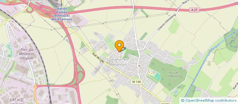 localisation de l'entreprise ORIGIN'HOME à SAINGHIN-EN-MELANTOIS