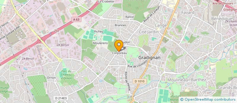 localisation de l'entreprise ORIGINBY à GRADIGNAN