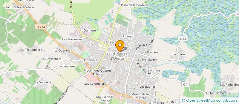 localisation de l'entreprise ORIGINE 17 à SAINT PIERRE D'OLERON
