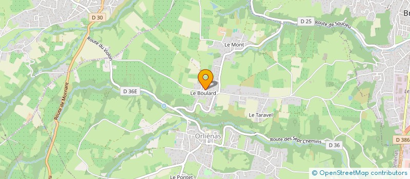 localisation de l'entreprise ORIGINE PAYSAGE  ORLIENAS