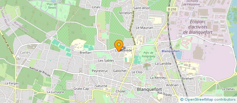 localisation de l'entreprise ORIGINE VEGETALE à BLANQUEFORT
