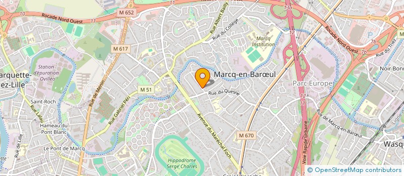 localisation de l'entreprise ORIGINELLE à MARCQ-EN-BARŒUL