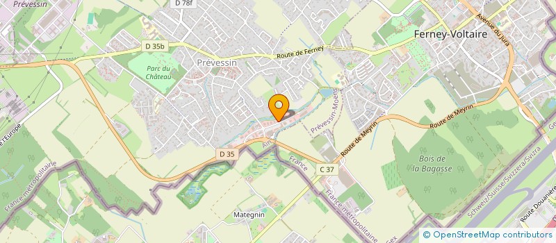 localisation de l'entreprise ORIGINES NUMERIQUES  PREVESSIN-MOENS