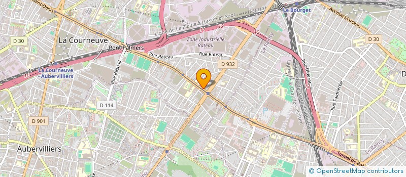 localisation de l'entreprise ORIGO à LA COURNEUVE